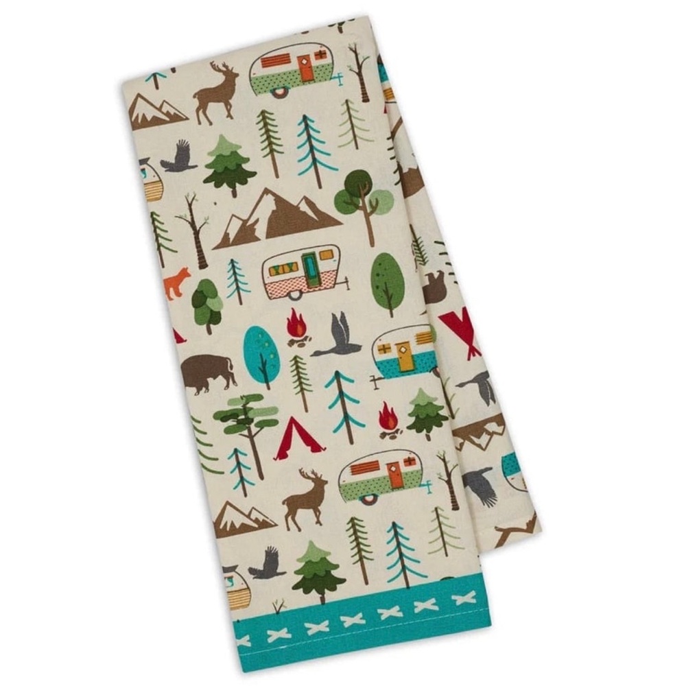 Campsite Printed Dishtowel